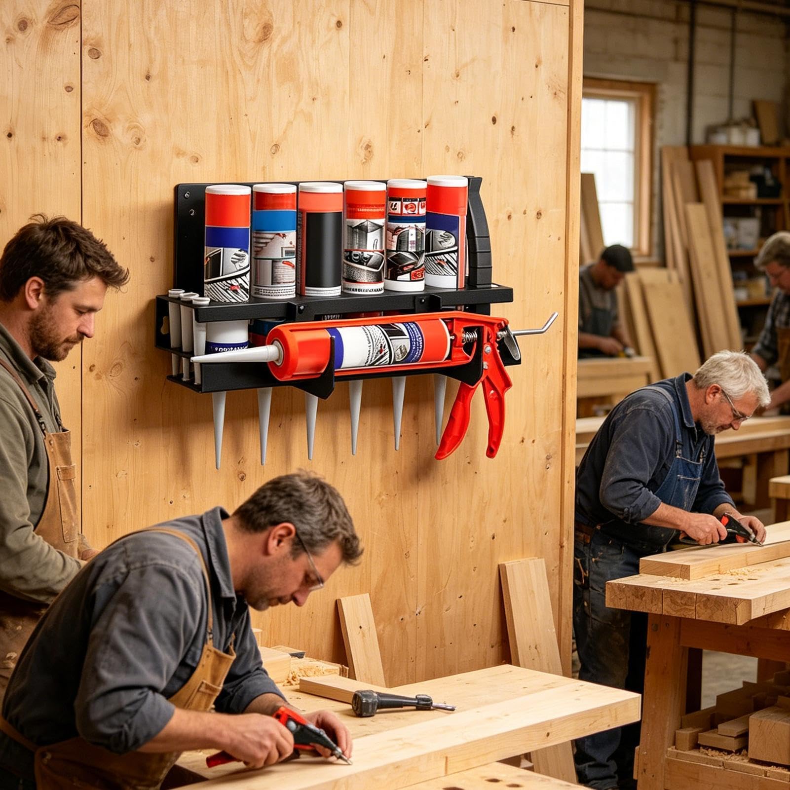 Support Pour Cartouche De Mastic Rack De Rangement Pour Outils Tubulaires | Support Mural De Rangement À Buses Adhésives Pour Industrie Atelier Garage Abri De Jardin Cabanon Réserve Maison Entrepô