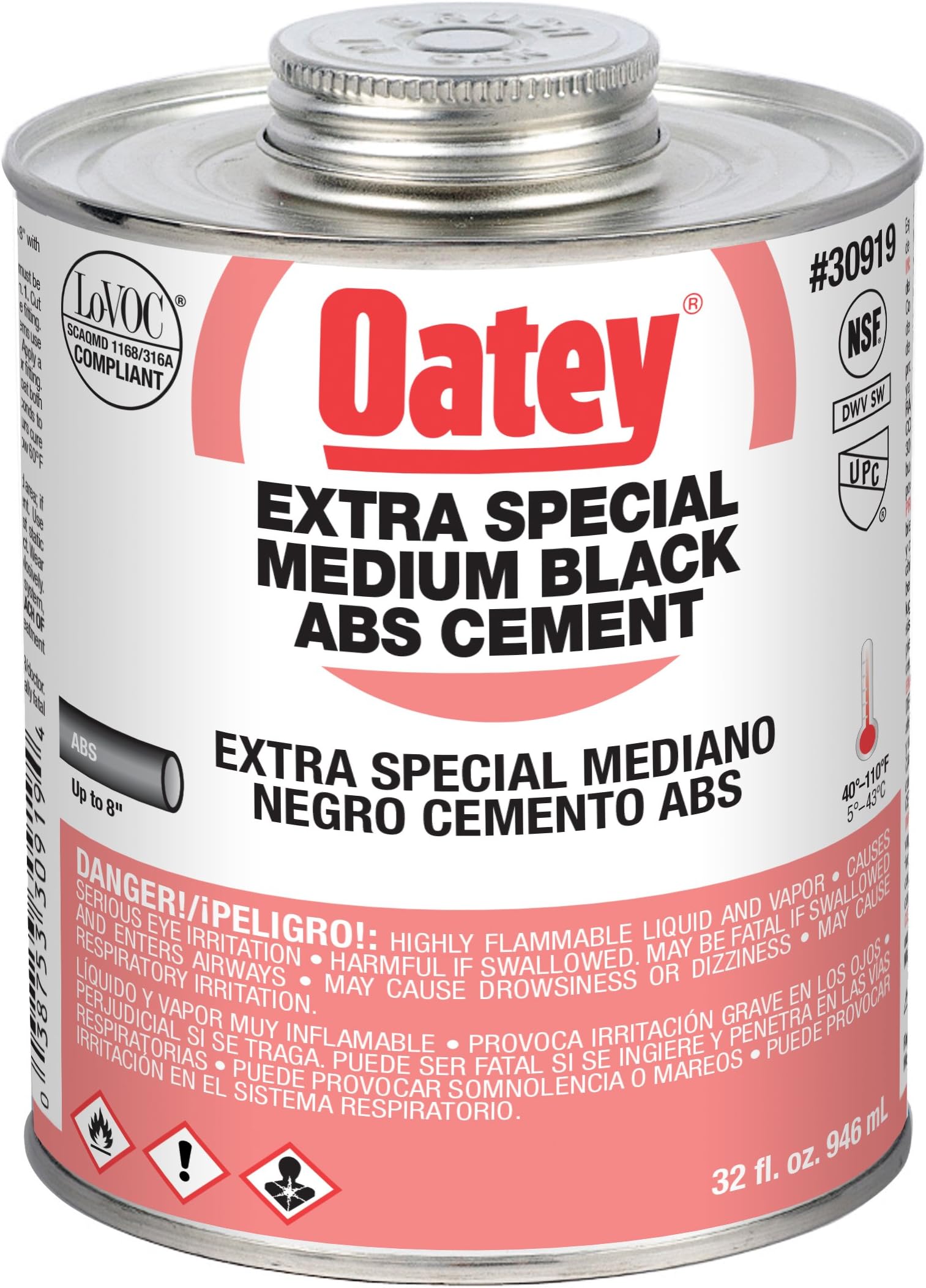 30919 ABS Extra Special Cement, 32 oz, Black