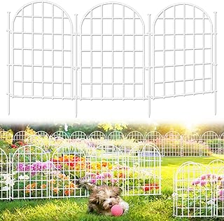 32.5ft(L) x 22in(H) Panels Garden Fence, 30 Panels Arched No Dig Fence, ...