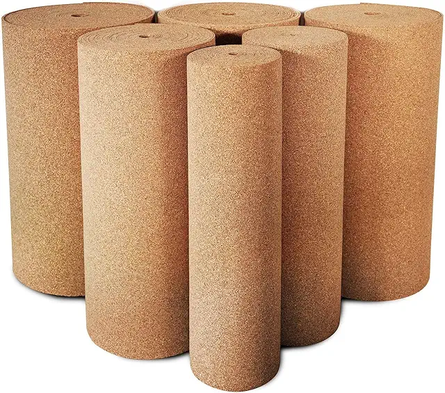 Rollo de Corcho Aislante Natural - Aislamiento Acústico y Térmico, 2 mm, 100x250 cm