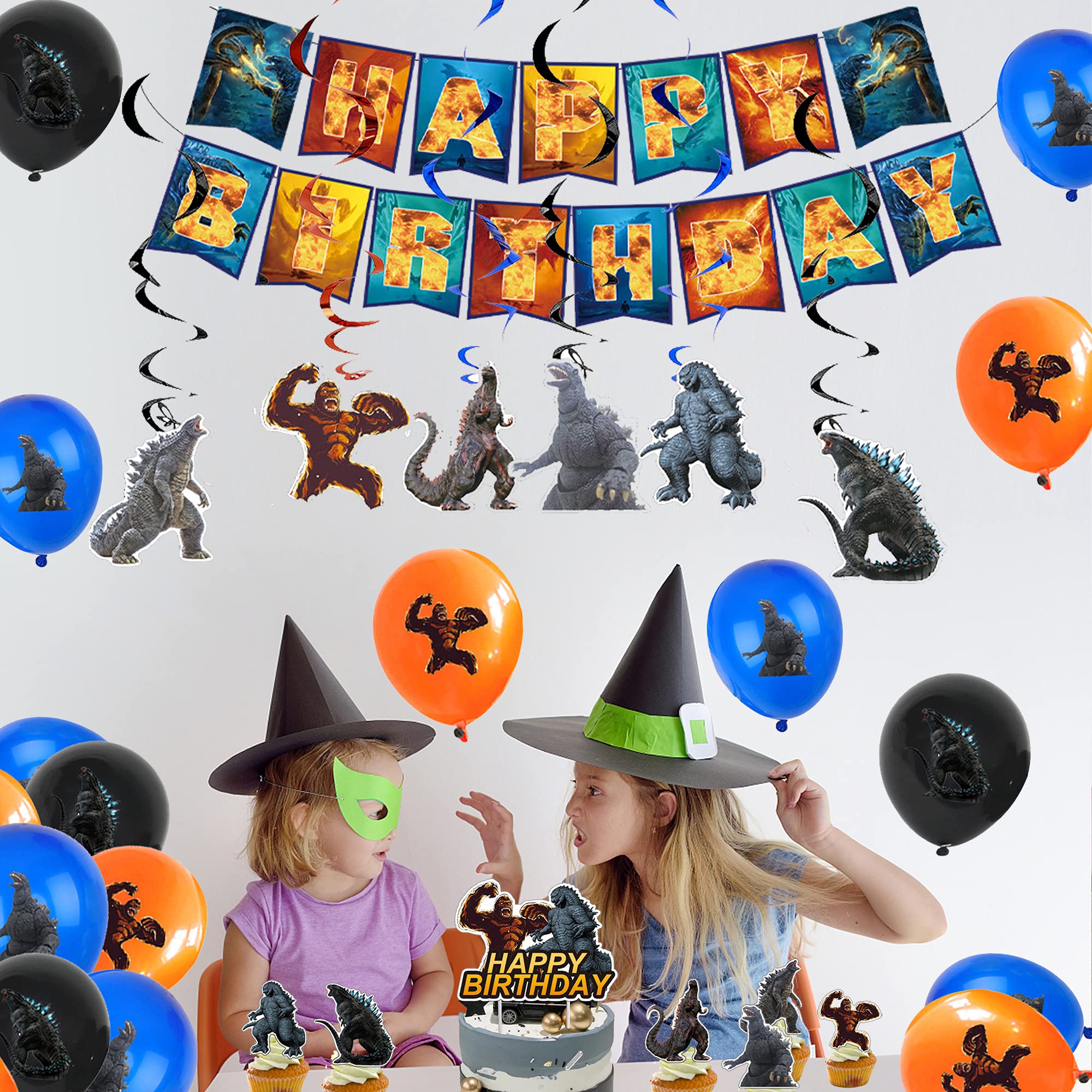 Godzilla Birthday Decorations Godzilla Monsters Balloons Happy Birthday