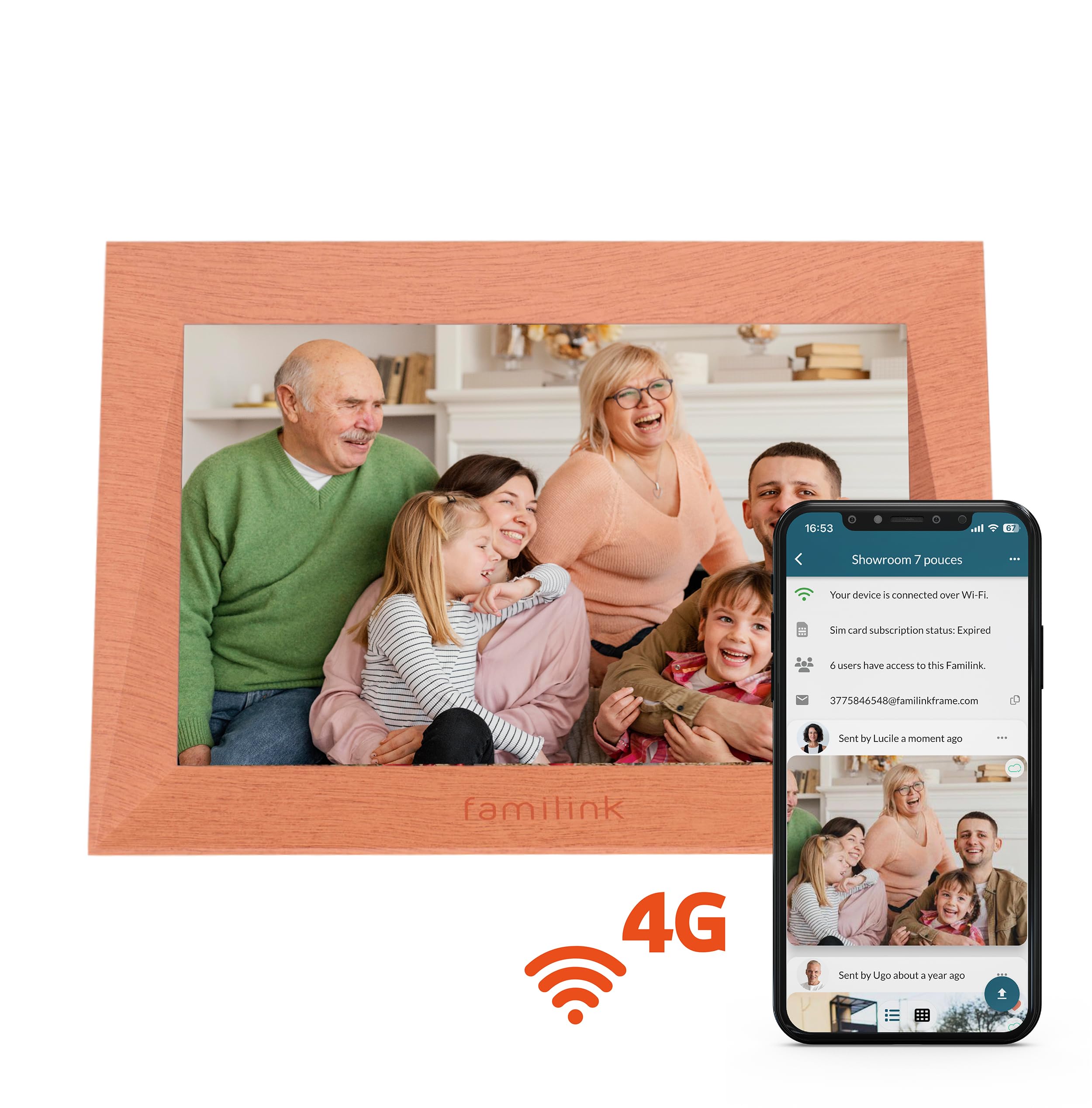 Cadre Photo numérique 4G pour Les Grands-Parents - Fonctionne avec 4G ou avec Wi-FI - Partagez Facilement des Photos avec Vos Proches - Écran 10 Pouces