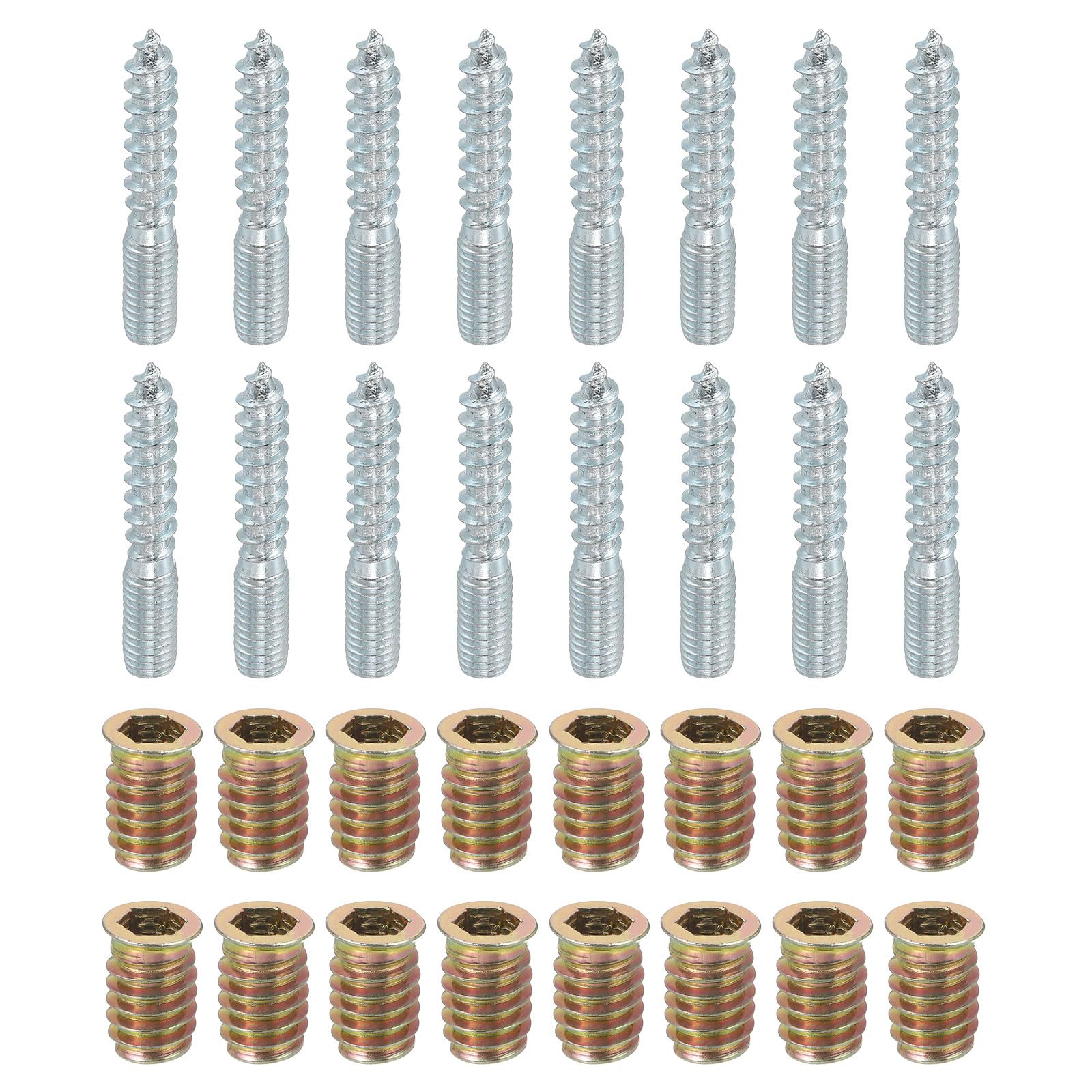 Hanger Bolts with Nuts - Carbon Steel Furniture Fasteners -9