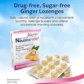 Sea-Band Mama Maternity Kit That Includes: 1 Pair of Maternity Anti Nausea Morning Sickness Bands, Drug-Free Nausea Relief Ginger Lozenges, and an Aromatherapy Calming Rollette with Essential Oils