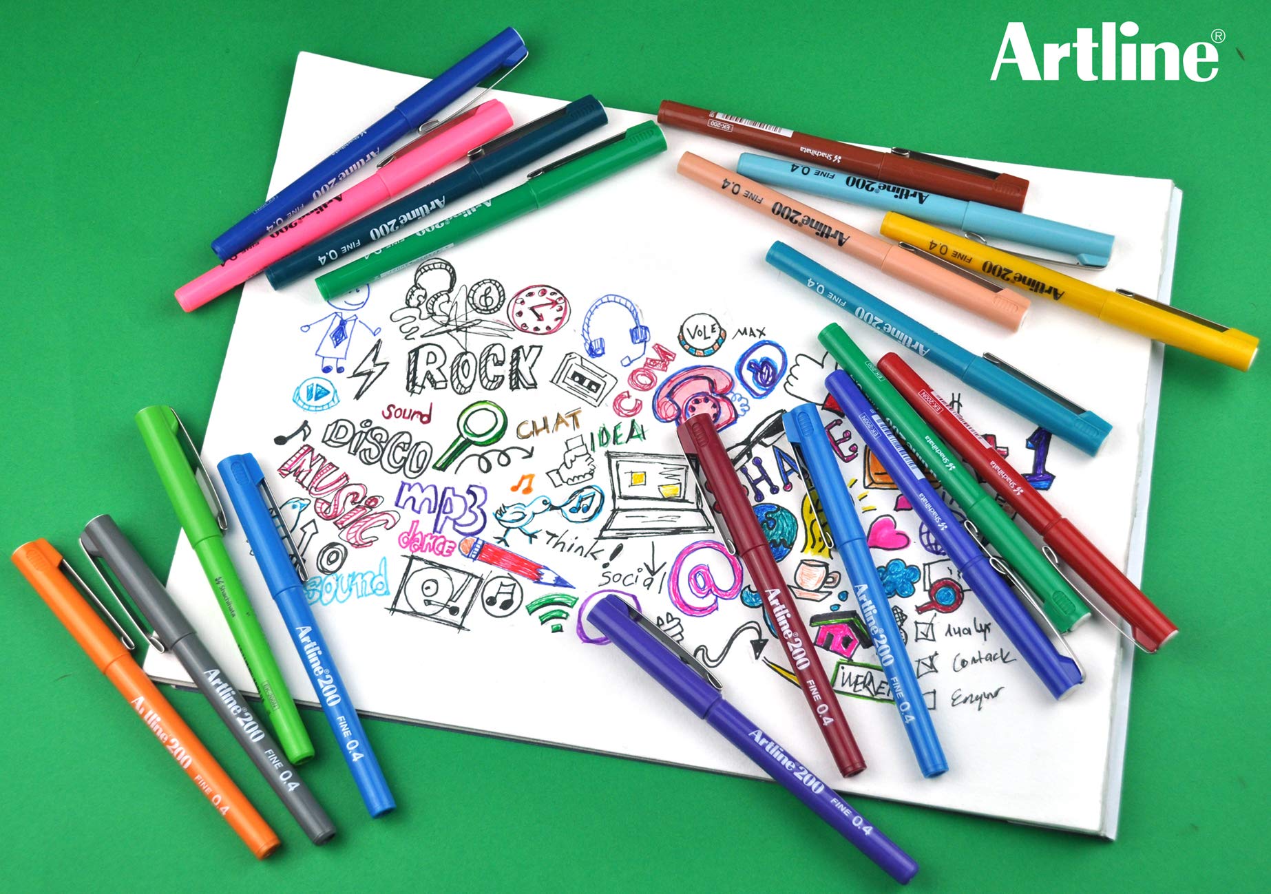 Artline 200 techniczny cienkopis rysunkowy - różowy