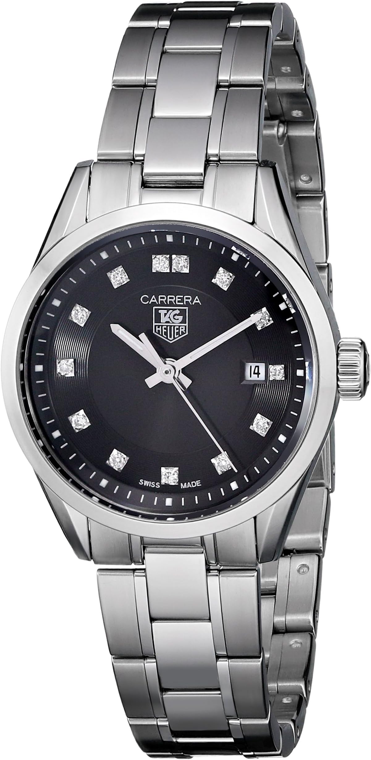Women's WV1410.BA0793 Carrera Diamond-Accented Stainless Steel Watch