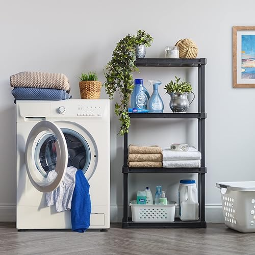 Miniatura 9 de IRIS USA Estantería de 4 niveles altura fija de 48 pulgadas organizador de almacenamiento mediano para el hogar garaje sótano cobertizo y lavandería