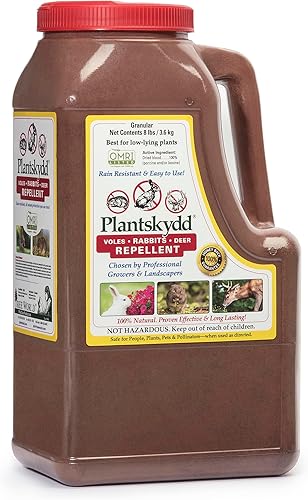 Miniatura 9 de Plantskydd Repelente de animales repele ciervos, conejos, alces, alces, liebres, ratones, ardillas, ardillas y otros herbívoros jarra granular