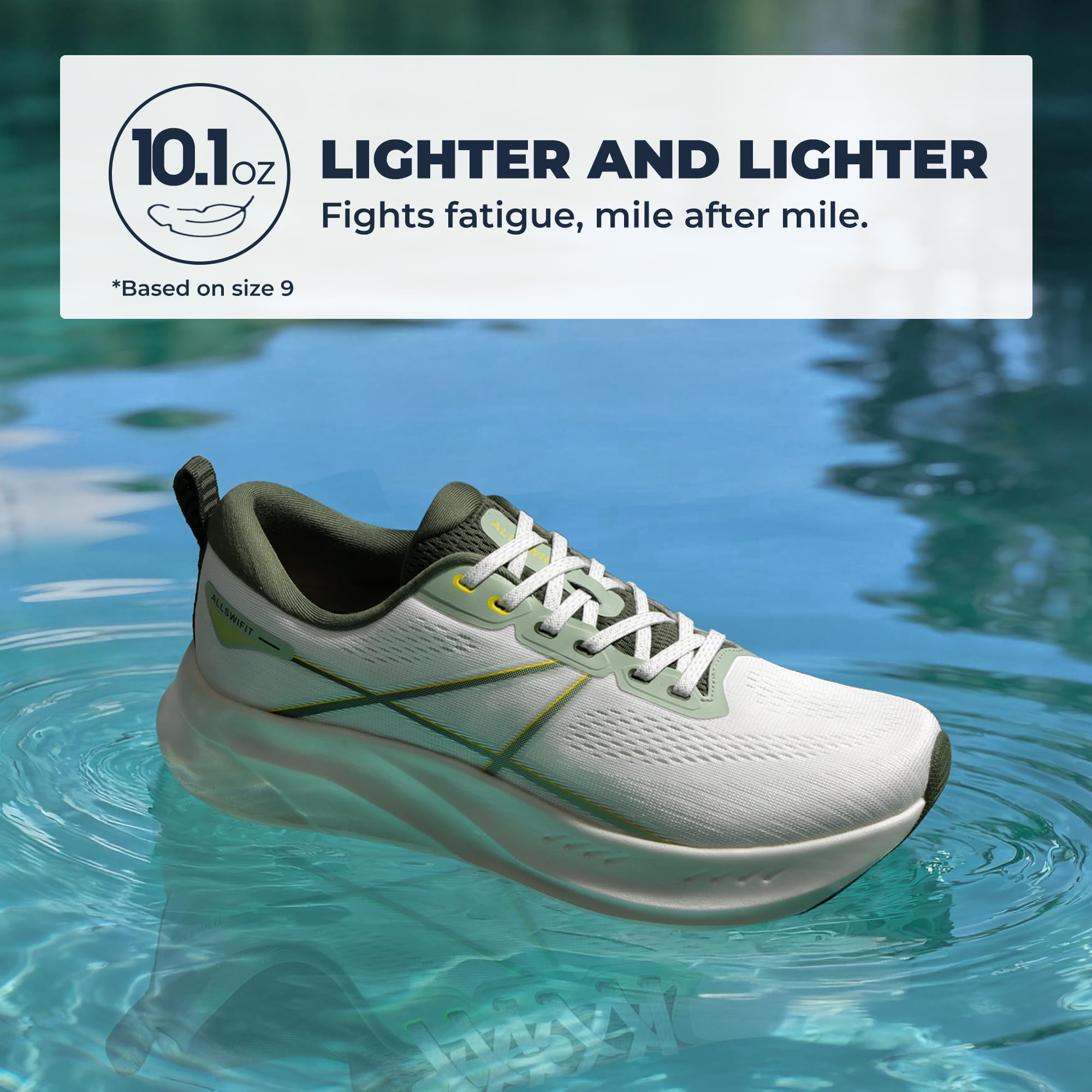 ALLSWIFIT Herren Laufschuhe Straßenlauf Schuhe | Dämpfung, Rutschfest, Komfortabel, Leicht, Fitness, Training, Sportlich, Fußgewölbeunterstützung, Alltag
