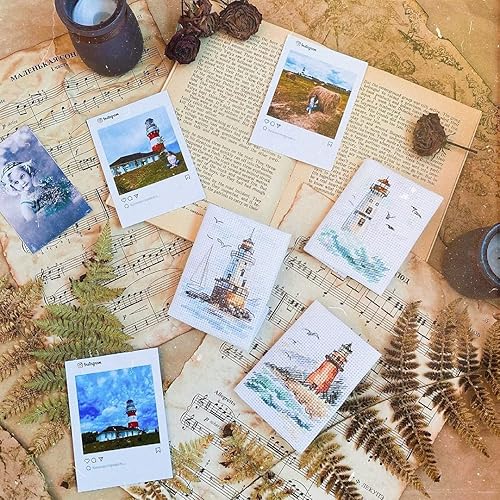 Miniatura 3 de Alisa 0-223 - Kit de punto de cruz de Lighthouse en lienzo de 14 unidades. Kit pequeño monocromático fácil y rápido de Alisa 0-223