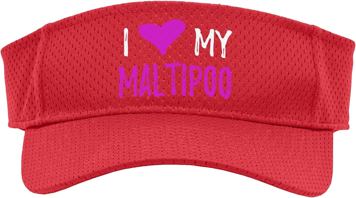 I Love My Maltipoo T-Shirt Funny Maltese Poodle Dog Mom Gift Sport Sun Visor