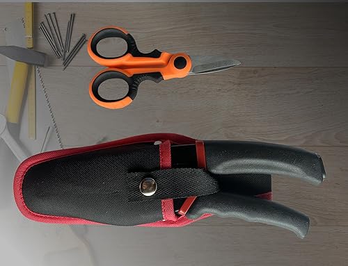 Miniatura 2 de Tijeras multiuso de alta resistencia, multiusos, cortador de tijeras industriales con bolsa de tijera, tijeras para electricistas, perfectas para
