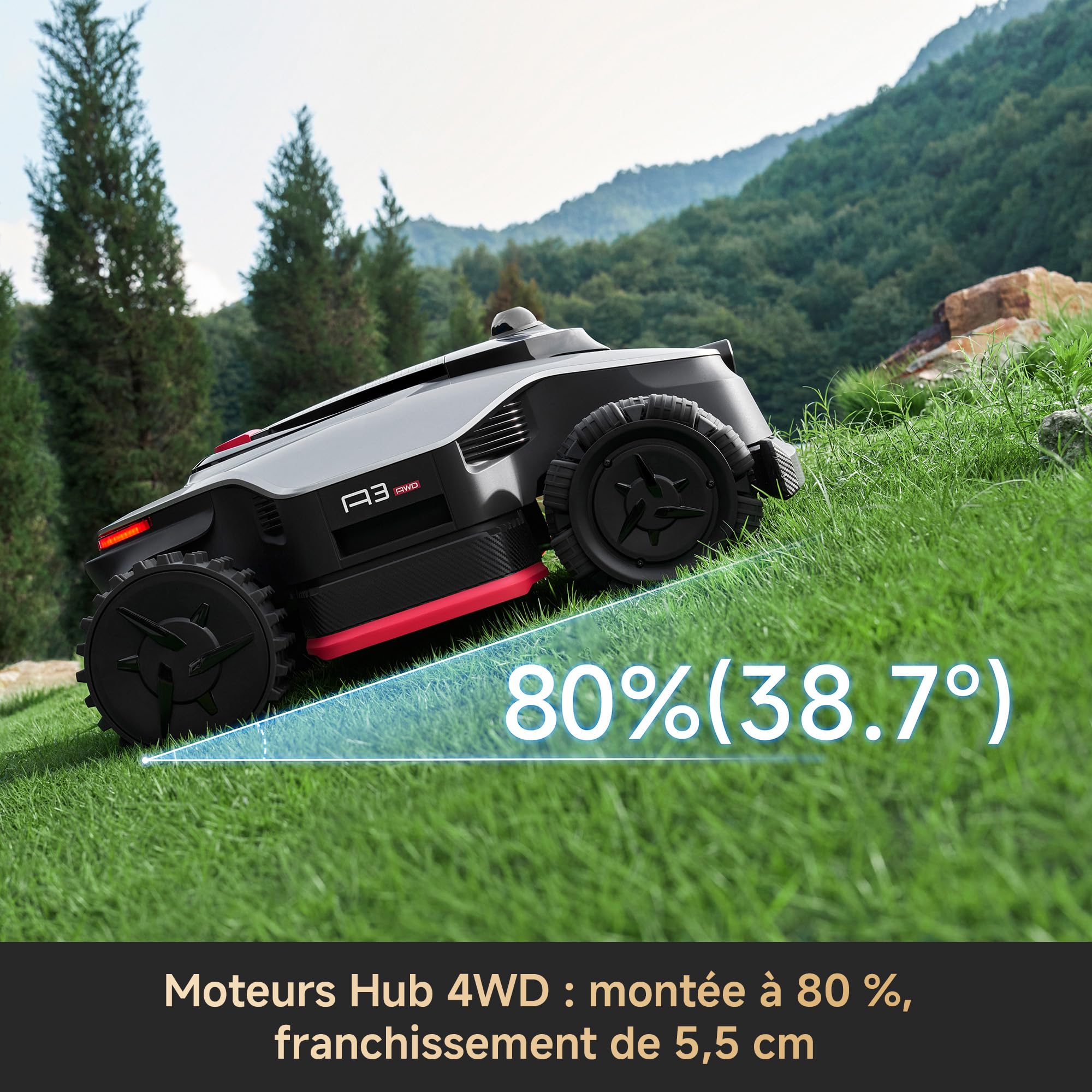 DREAME A3 AWD Pro 3500 Robot Tondeuse, pour 3500 m², EdgeMaster 2.0