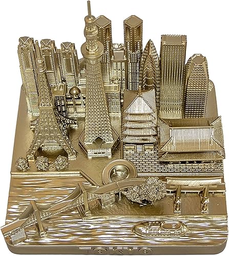 Vista 7 de Tokyo City Skyline Landmark Modelo 3D Oro Rosa 4 12 pulgadas