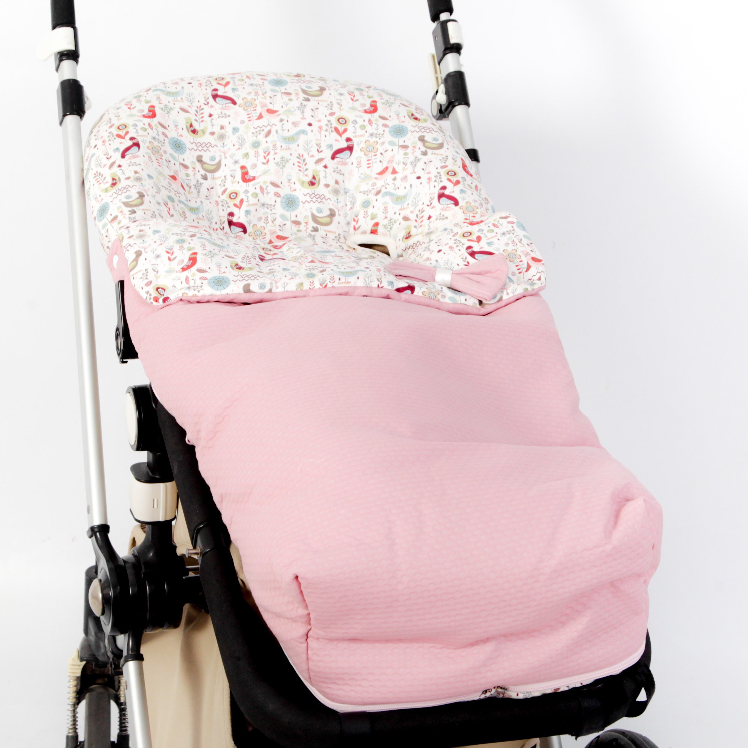 Saco silla de paseo de invierno compatible con Bugaboo serie iris color rosa