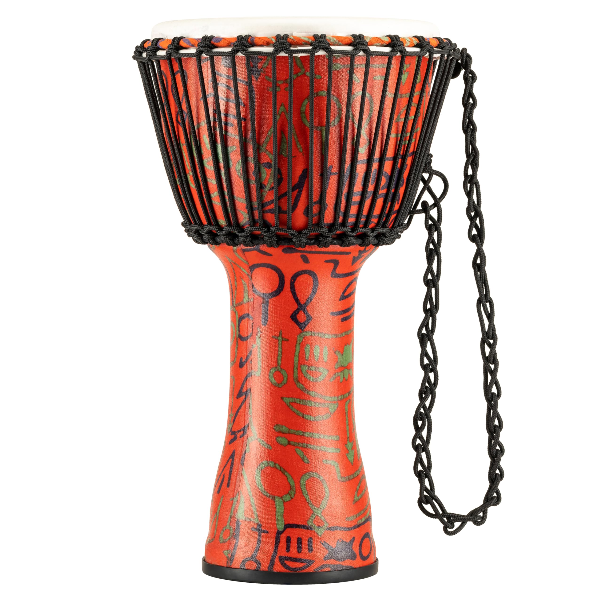 Meinl Percussion - Djembe africano, Serie da viaggio, con decorazioni stile geroglifici, Misura Media, superificie sintetica (PADJ1-M-F)