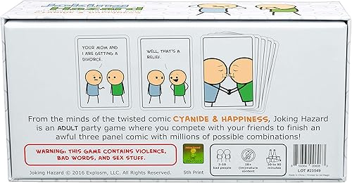 Miniatura 2 de Joking Hazard by Cyanide & Happiness - Más de 360 tarjetas de cómics divertidas e inapropiadas, divertidos juegos de fiesta | Incluye tarjetas para