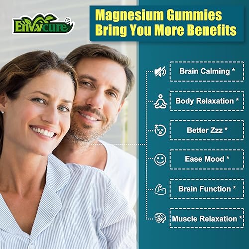 Miniatura 7 de Gomitas de glicinato de magnesio sin azúcar de 400 mg con Ashwagandha, B1, B3, Rhodiola Rosea y azafrán para apoyar el descanso, el estado de ánimo