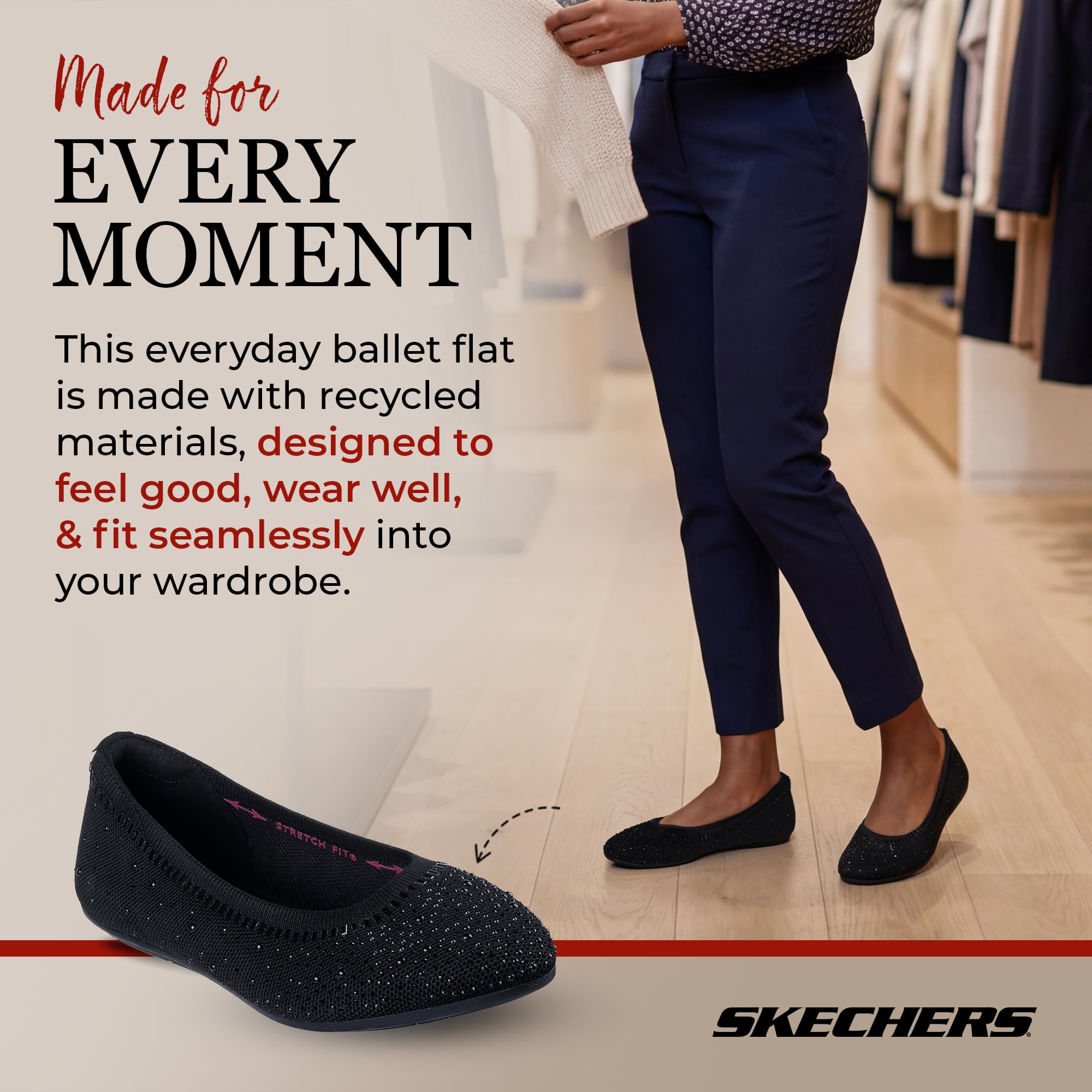 Skechers Damen Cleo 2.0 - Mesmerizing NightsBallerinas