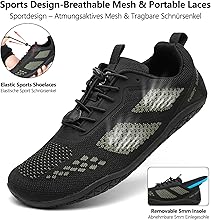 Zapatillas Barefoot Deportivos Hombre Mujer Verano Zapatilla Minimalista Barefoot con Puntera Ancha para Trail Running Fitness Transpirables Zapatos Caminar Zero Drop Sole Unisex 37-47EU2