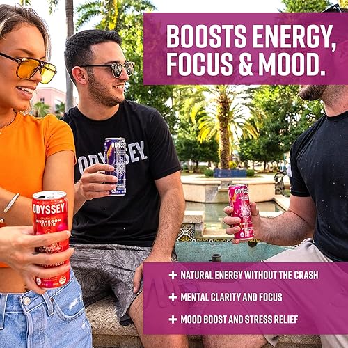 Miniatura 7 de ODYSSEY ELIXIR - Bebida energética de hongos - Melena de león y cordyceps - Enfoque mental y alivio del estrés - Alternativa al café de hongos -