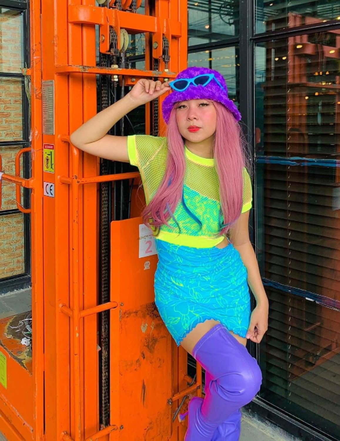 Avidlove Fishnet Crop Top for Women Y2K Short Sleeve See Through Shirt O Neck Pullover Blouse - Image 7