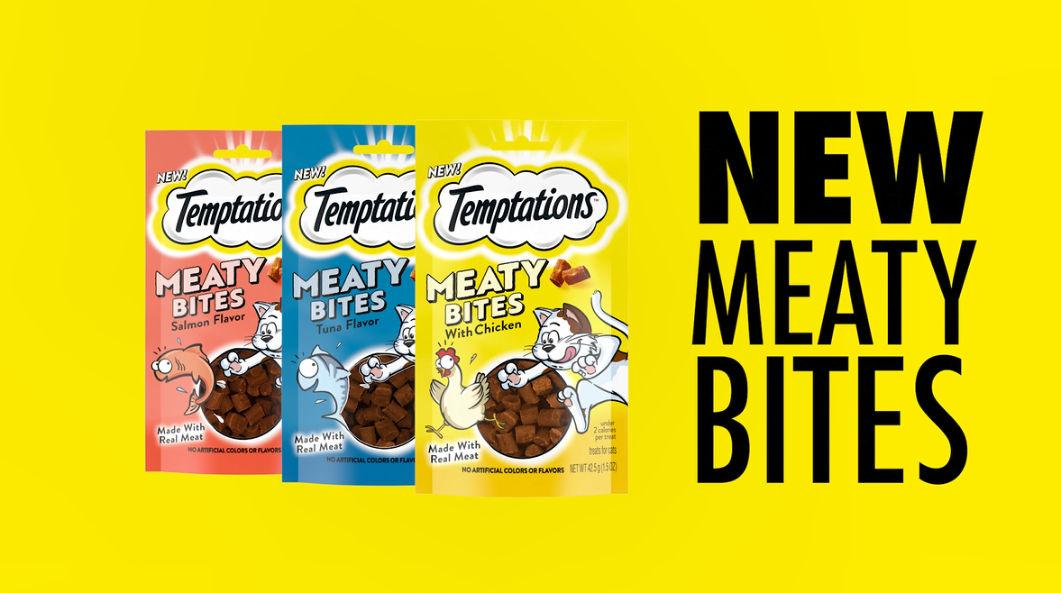 Temptations Meaty Bites, Soft and Savory Cat Treats, Chicken Flavor, (7) 1.5 oz. Pouches - Image 7