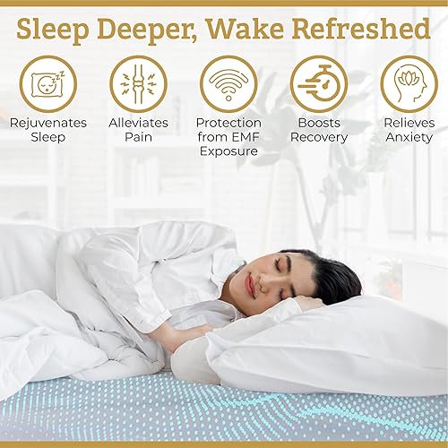 Miniatura 3 de Grounding Sheets King - Sábanas de algodón orgánico y fibra plateada para cama, varilla de conexión a tierra y cable incluidos para conexión a