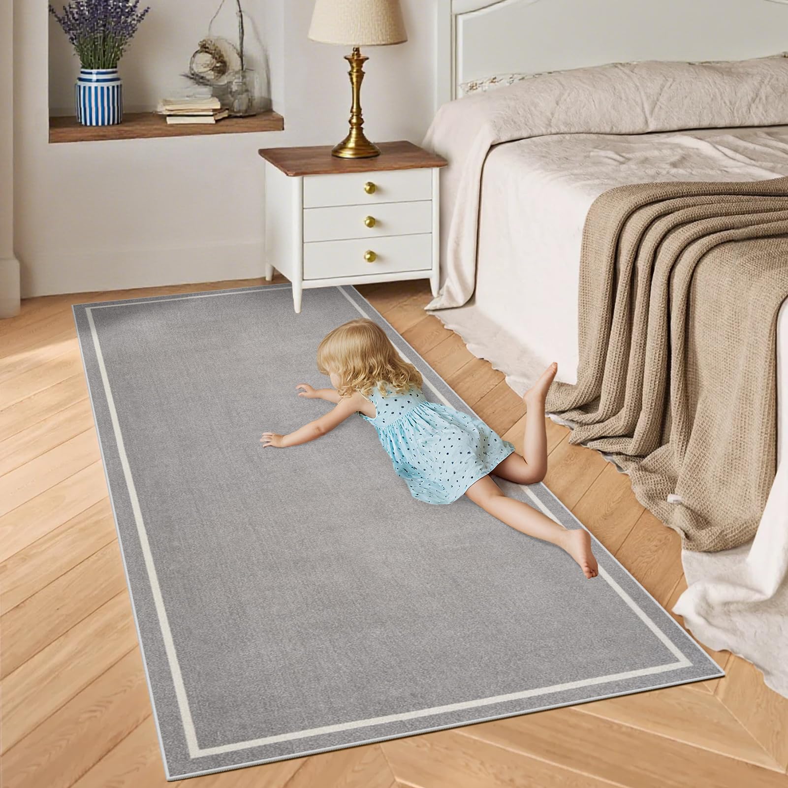 Tapijtloper voor gang, Keukenloper, 90 x 240 cm Gangtapijt, Lang keukentapijt, antislip, wasbaar, Tapijtloper Vloerkleed per meter Slaapkamer Tapijtpads