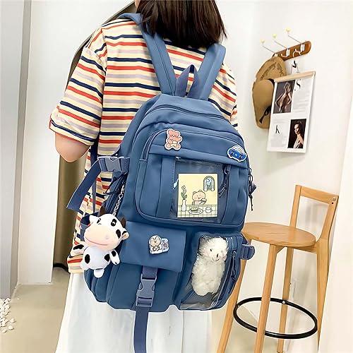 Miniatura 3 de Kawaii Backpack With cute plush pendant and Kawaii pins,Aesthetic Backpack Cute Kawaii Backpack for School
