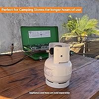 Vista 8 de Flame King 3LB - Cilindro de tanque de propano de acero vacío de 3 libras con manómetro y válvulas OPD para parrillas y barbacoas, camping, pesca