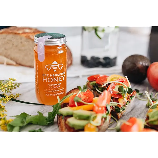 Bee Harmony Raw Clover Honey, 12 OZ (Pack of 2 Jars), Made in the USA 9