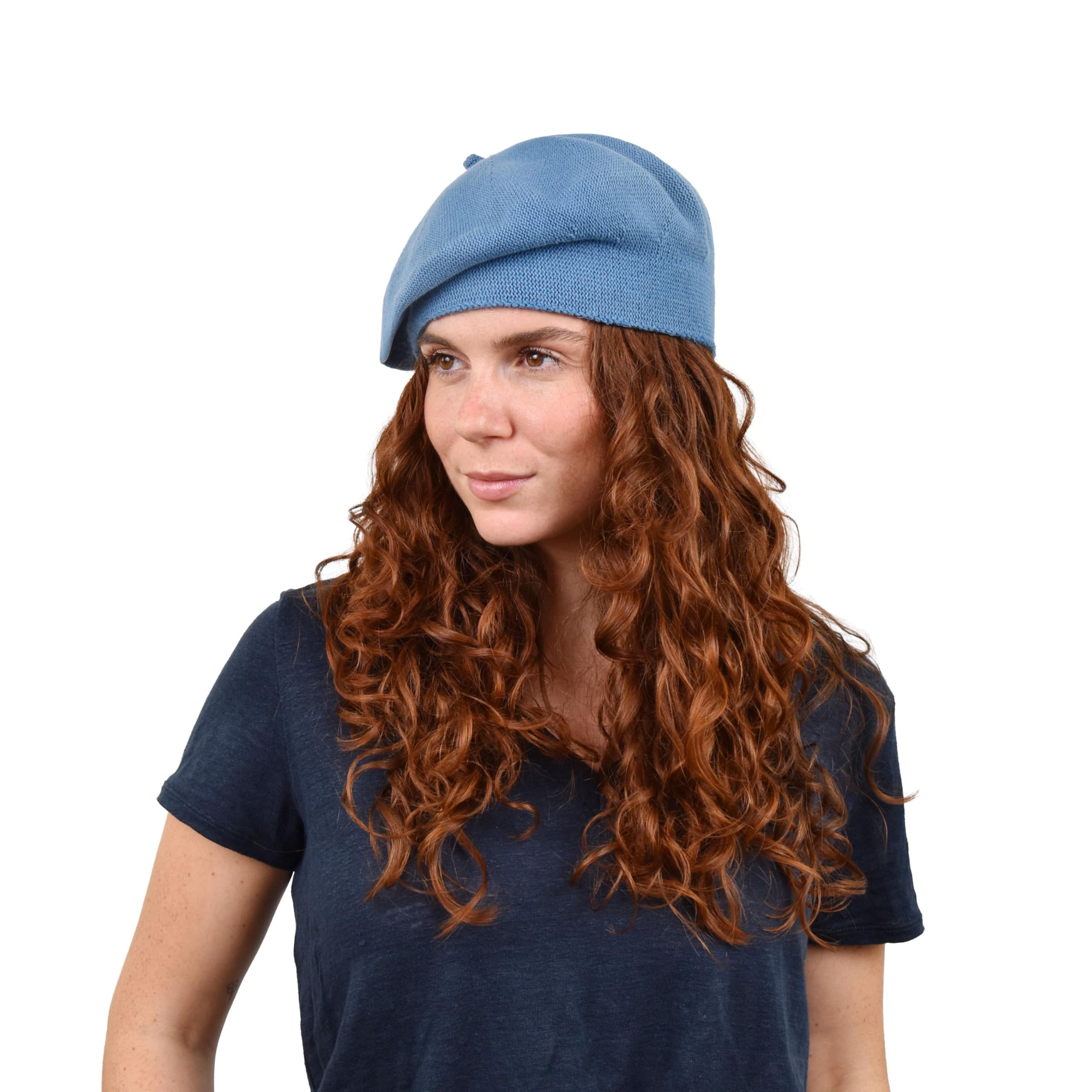 MELEGARI Bonnet Basque Femme | 100% Coton | Sofia Beret | Printemps Été