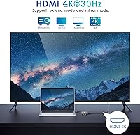 Vista 3 de USB C Adapters for MacBook Pro/Air,Mac Dongle with 3 USB Port,USB C to HDMI, USB C to RJ45 Ethernet,MOKiN 9 in 1 USB C to HDMI Adapter,100W Pd