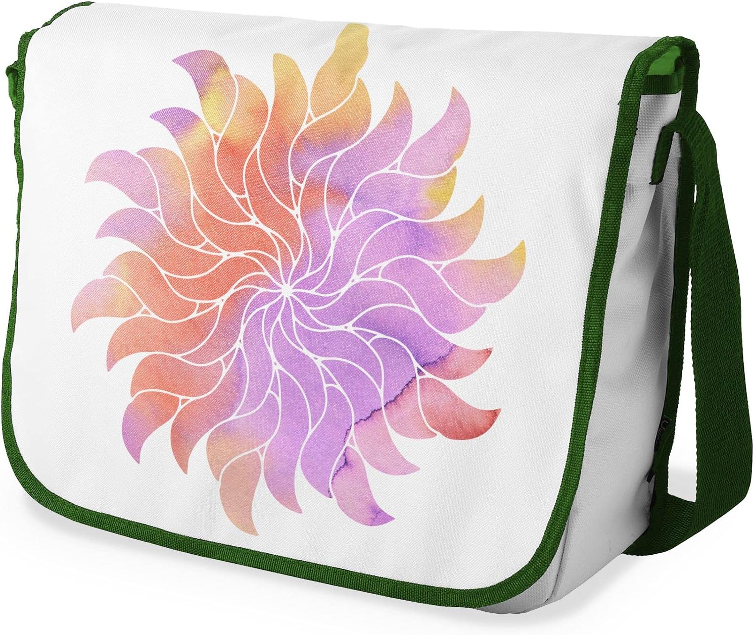 Digitally Printed Messenger School Bag with Khaki Strap for Students, Cross Body Bag, Courier Bag, Shoulder Bag for Children, Kids, Girls, Boys, Size: 29x36 Cm