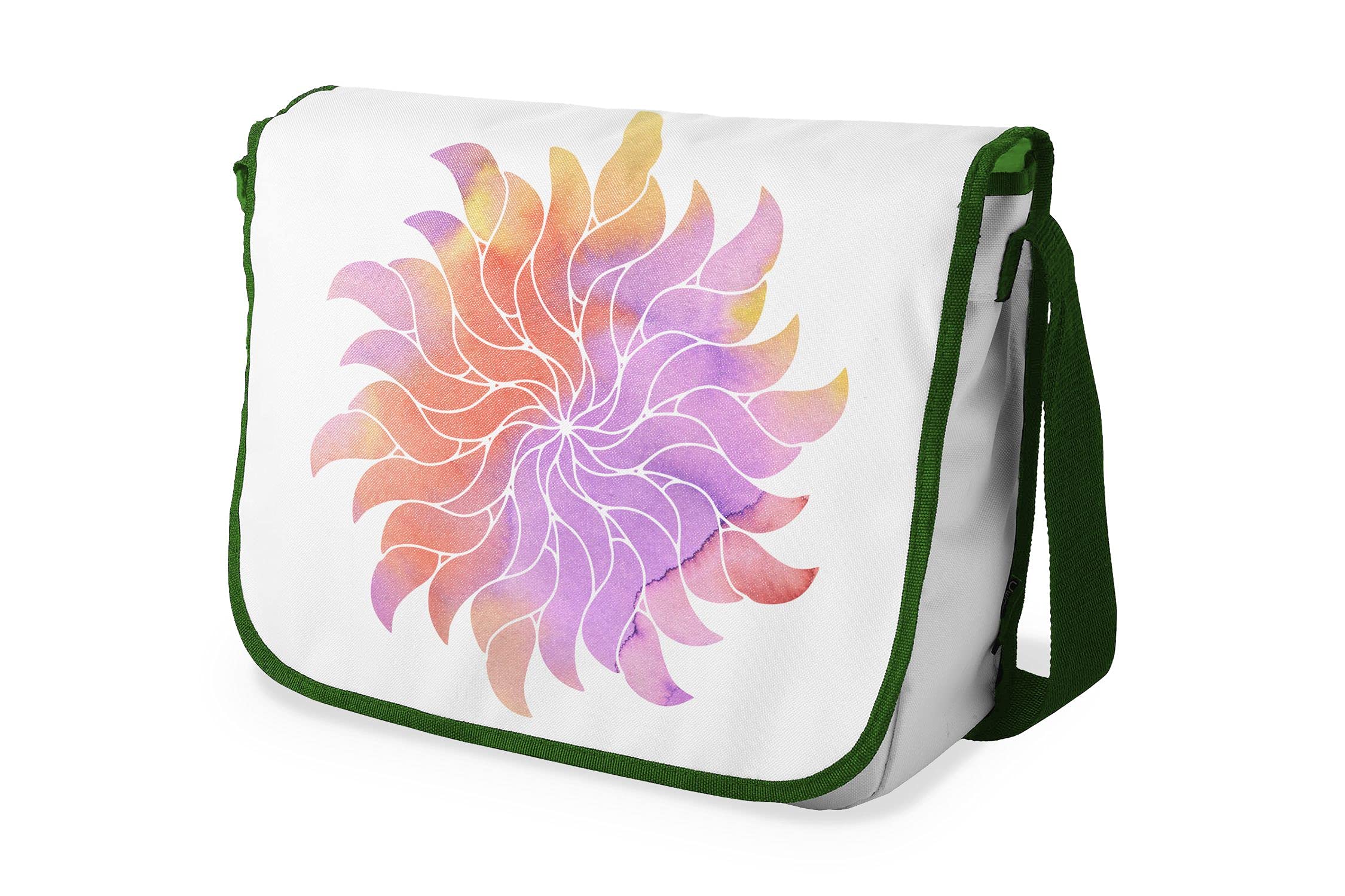 Digitally Printed Messenger School Bag with Khaki Strap for Students, Cross Body Bag, Courier Bag, Shoulder Bag for Children, Kids, Girls, Boys, Size: 29x36 Cm