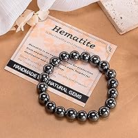 Vista 434 de MASSIVE BEADS Pulsera elástica de yoga hecha a mano con piedra natural, cristal curativo, energía, regalos para adultos unisex de 0.157 in, 0.236