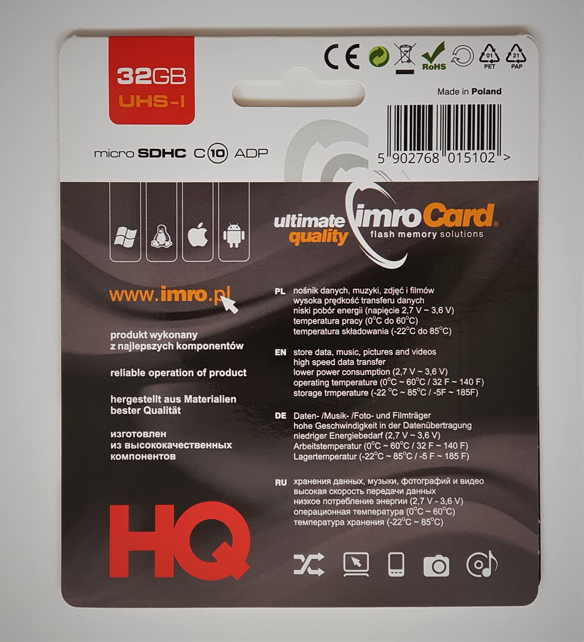 Carte Mémoire GoodRam 32Go (Avec Adaptateur SD)