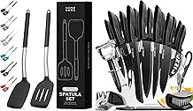 Home Hero 2 Pcs Silicone Spatula Set + 20 Pcs Kitchen Knife Set