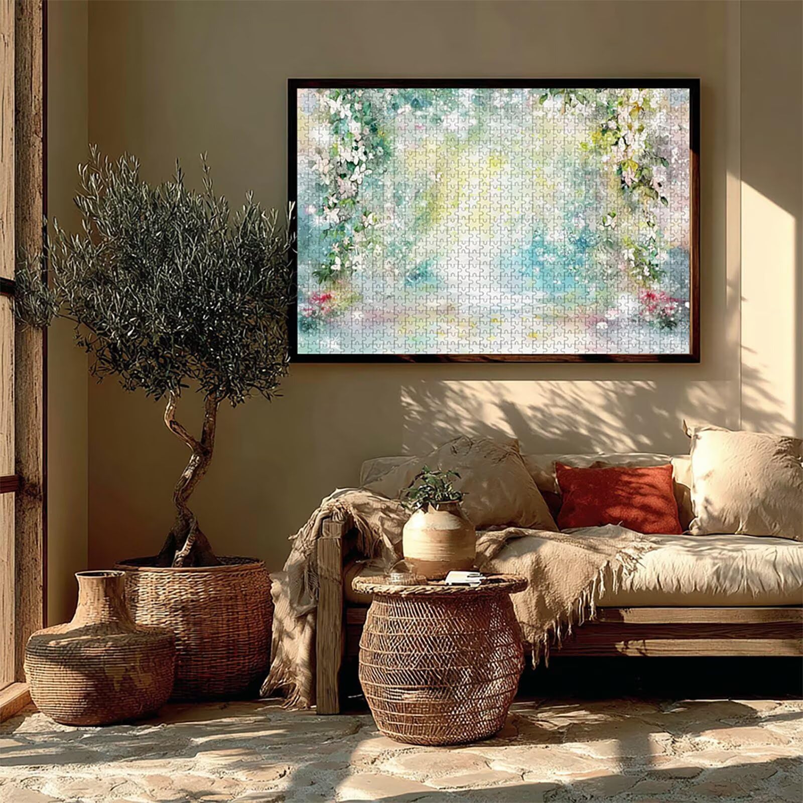 Kolorowe puzzle dla dorosłych, 5000 elementów, "zrób to sam", 156 x 105 cm, drewniane puzzle dla całej rodziny, duże dekoracyjne puzzle i prezenty, sprytne puzzle, prezent dla dziewczynki (motyl) 1