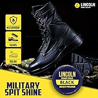 Vista 2 de Lincoln Esmalte de zapatos de cera antimanchas, paquete de 3 unidades, 2-1/8 oz (negro), Negro