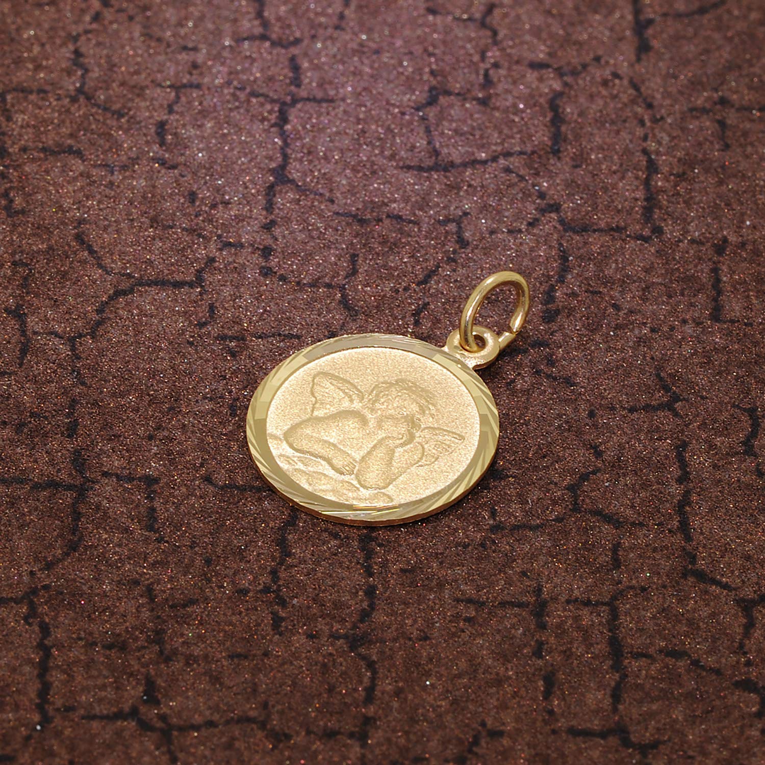 trendor Kinder-Halskette mit Schutzengel Anhänger Gold auf Silber 39030 | liebevoller Halsschmuck für Mädchen und Jungen, Engel-Anhänger, tolle Geschenkidee,