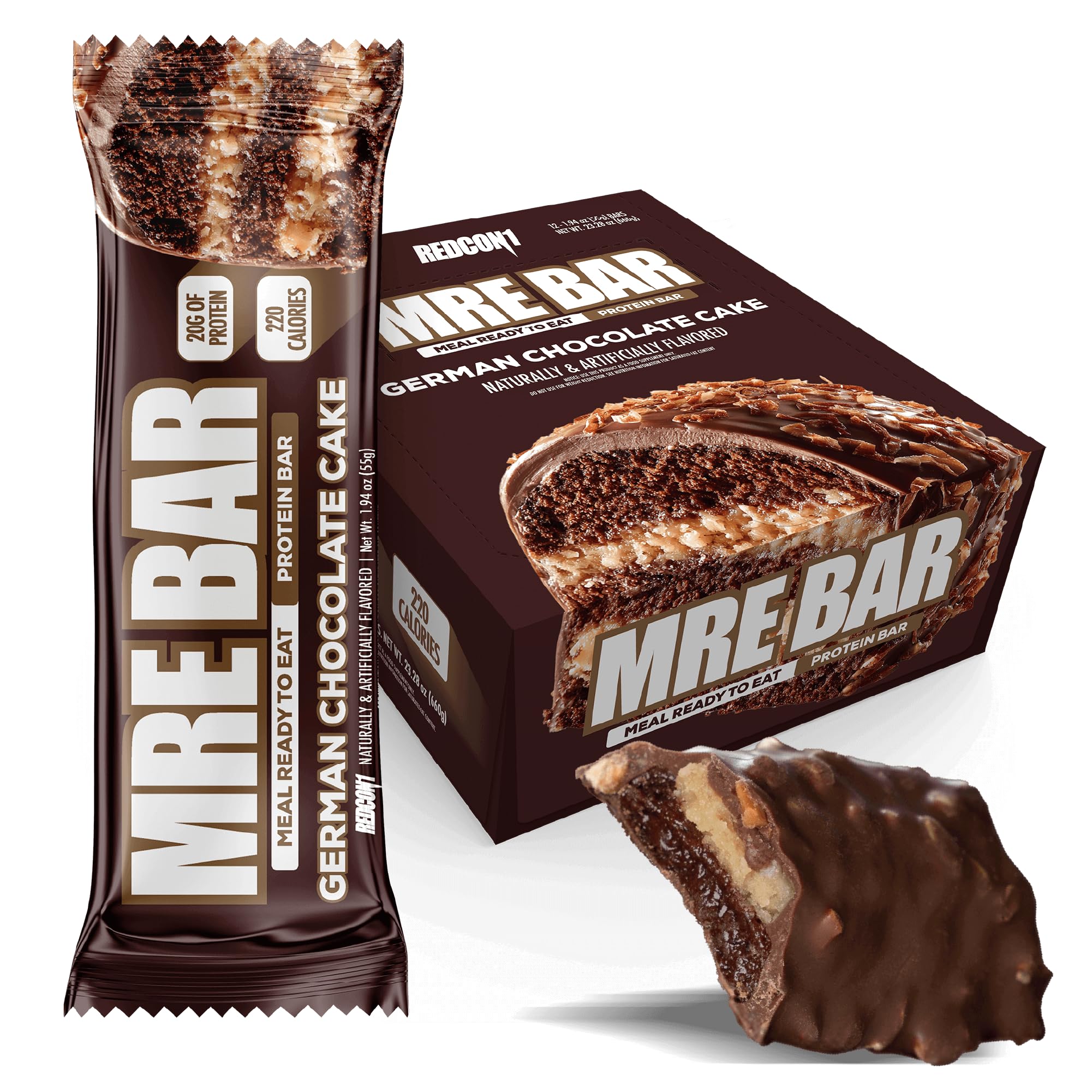 REDCON1 MRE Cookies & Cream Protein Bars - 12 Count Snack Bars for Breakfast or Post-Workout — Amazon image 8