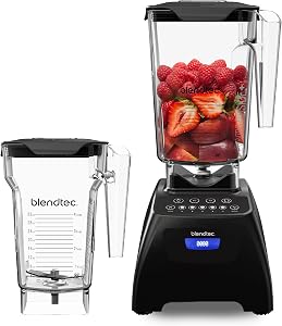 Blendtec Classic 575 Blender, 90 oz WildSide+, and 75 oz FourSide Blender Jar Bundle - Black
