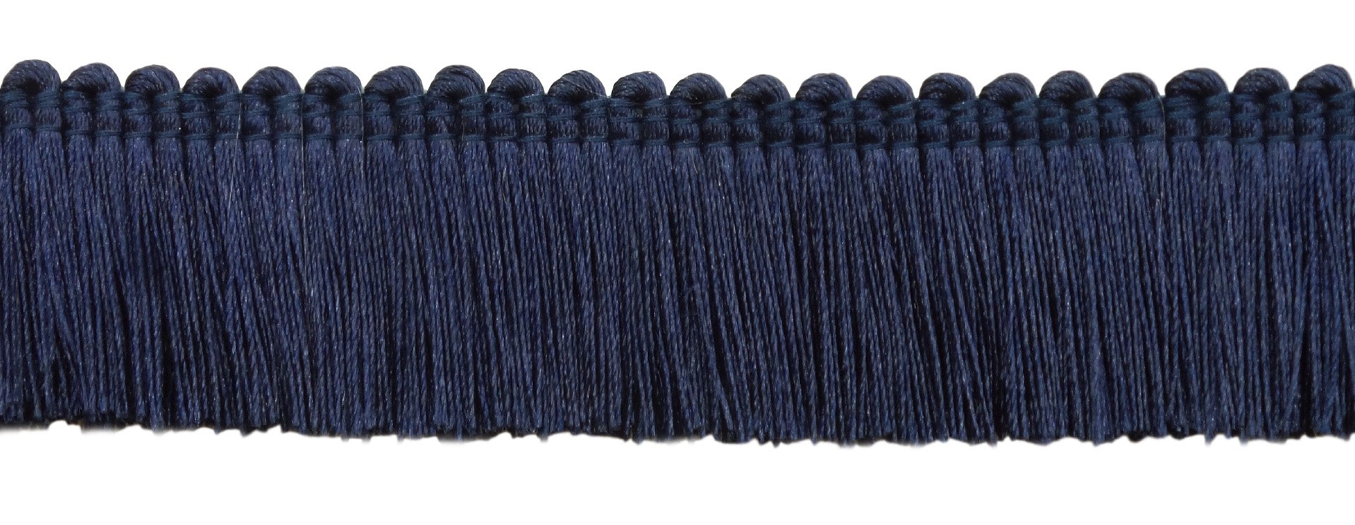 Frange brush de qualité supérieure galon de couture 38mm bleu marine 4,6m