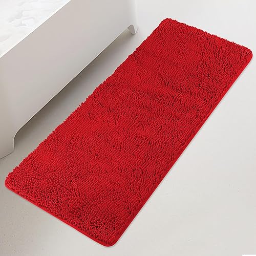 Miniatura 177 de Yeaban Alfombras de baño gris oscuro – Gruesas alfombras de baño de chenilla | Alfombras de baño absorbentes y lavables antideslizantes, alfombras