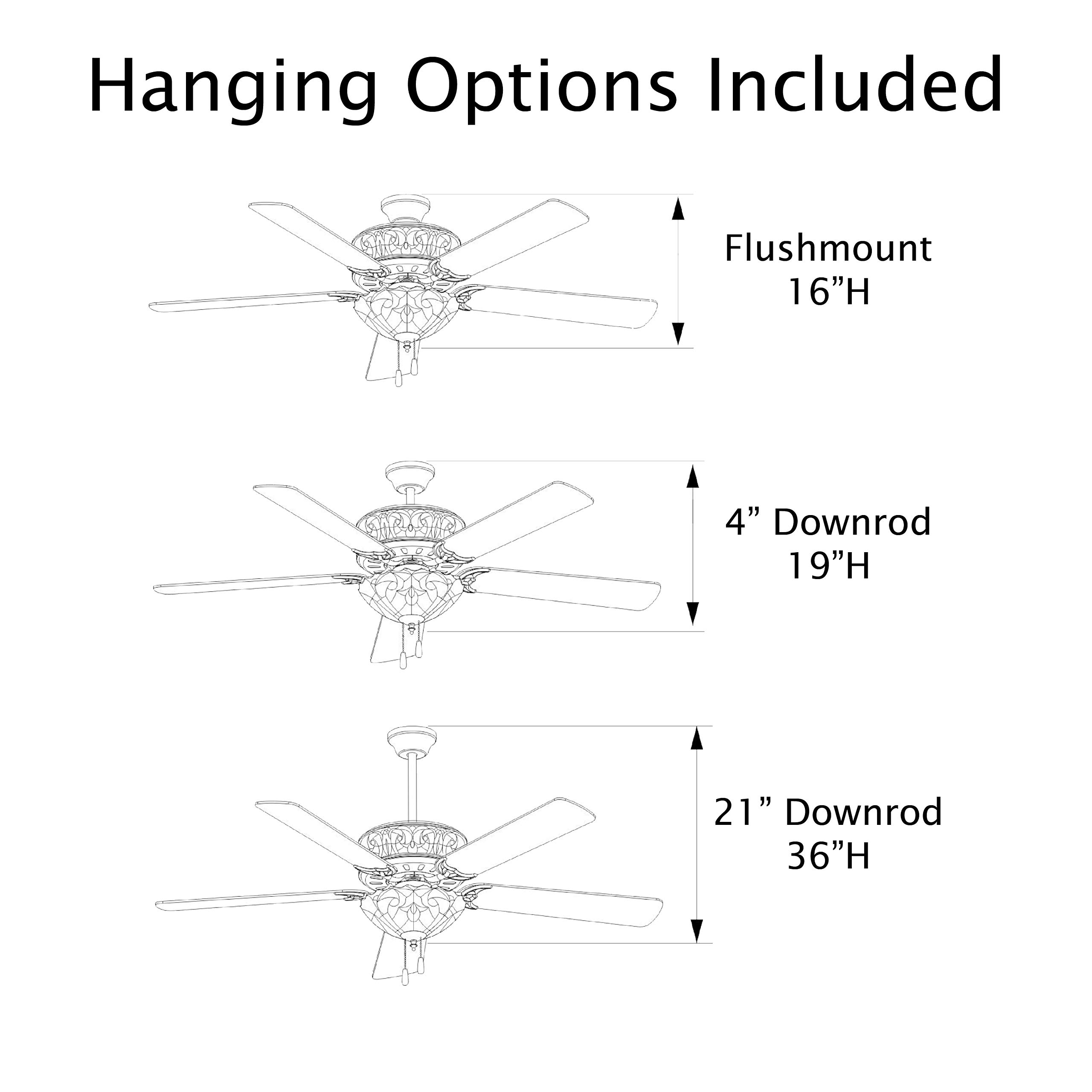 River of Goods Stained Glass Halston LED Ceiling Fan 52" L x 52" W
