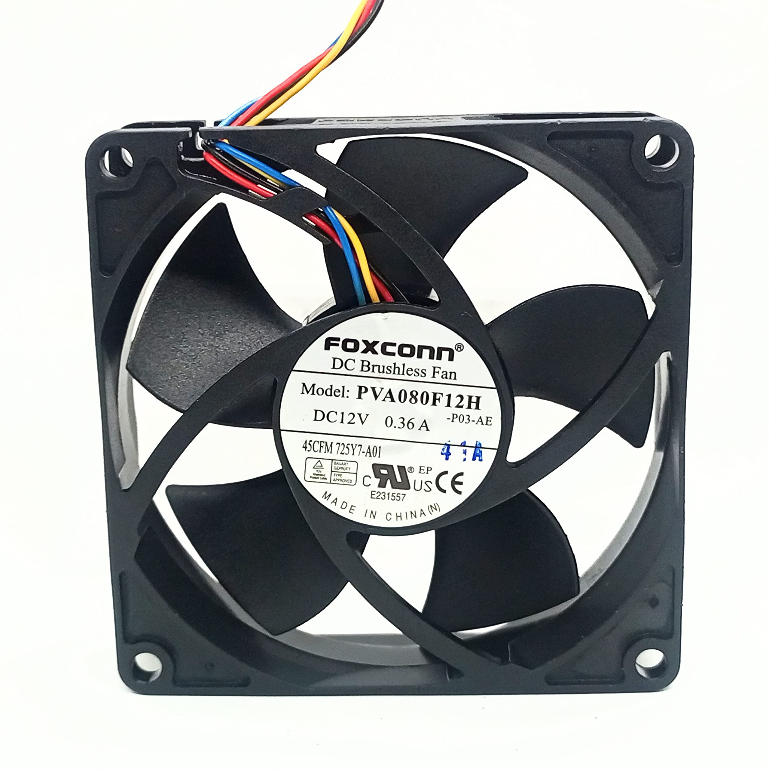 PGSA2Z® PVA080F12H-P03-AE Size 80X80X20mm DC12V 0.36A 4200 RPM Brushless Air Cooling Fan (B09WF5LYY8) Amazon Price History, Amazon Price Tracker