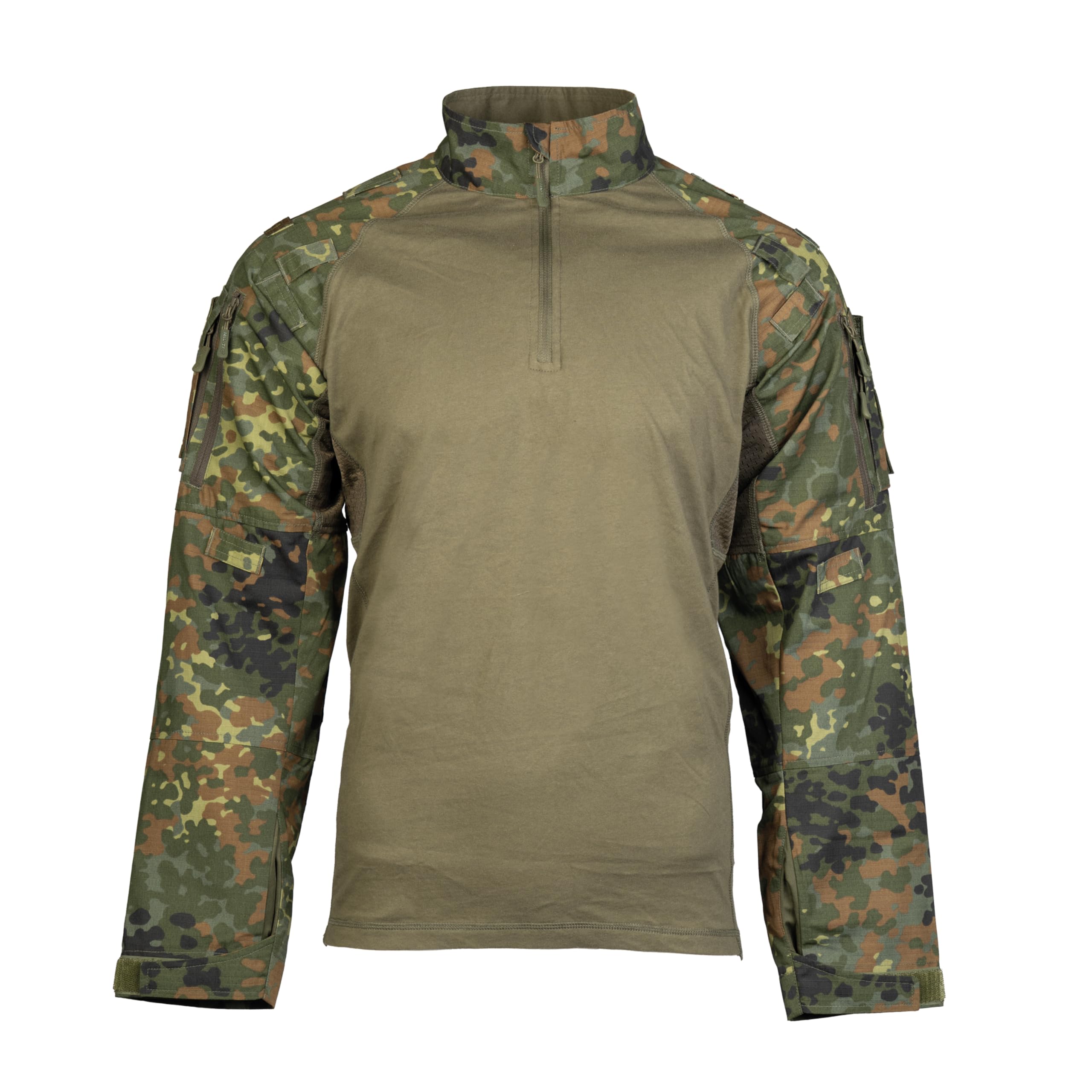 Mil-Tec Feldhemd Tactical 2.0 für Herren • Slim Fit Einsatzhemd mit Reißverschlusstaschen & Klettflächen • Langarm Combat Shirt
