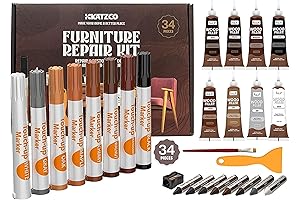 Katzco Furniture Repair Kit Wood Markers for Scratches: Revitalize Wood Furniture with Ease